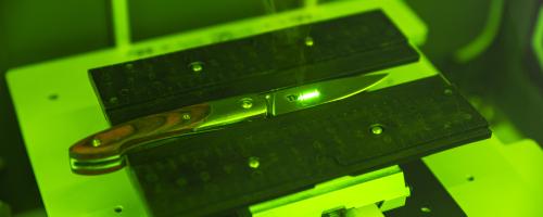 Welase Fiberを使ったナイフの名入れ