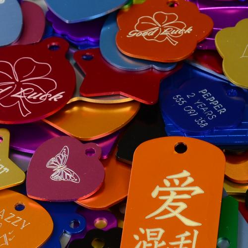 Plastic engraved dog tags store