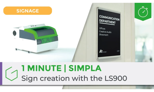 ⏱️ 1 Minute | Sign creation with SIMPLA and the LS900 laser