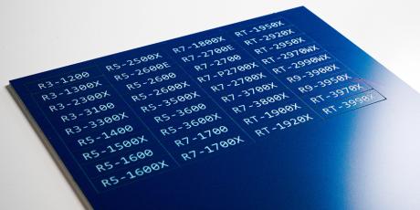 Engraving material Gravoply™ 2 engraved in serie with alphanumeric references