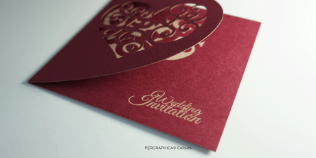 Pergraphica® Colours engraved and cut card 